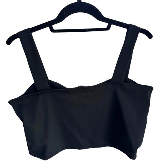 AKIRA Black Cropped Tank Top XXL Square Neck Stretch‎ - Picture 4 of 5